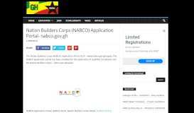 
							         2019 Nation Builders Corps, NABCO Application Portal - nabco.gov ...								  
							    
