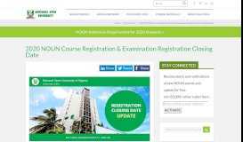 
							         2019 NOUN Course Registration & Examination Registration Closing ...								  
							    