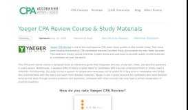 
							         [2019 REVIEW] Yaeger CPA Review Course and Study Materials								  
							    