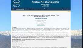 
							         2019 SCGA Amateur Net Qualifying (El Camino) Event Portal :: Player ...								  
							    