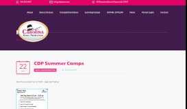 
							         2019 Summer Camps – CDP Dance								  
							    