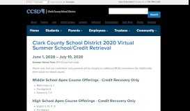 
							         2019 Summer School Information | Clark County School District								  
							    