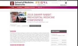 
							         2019 Swamp Rabbit Prehospital Medicine Conference | CME ...								  
							    
