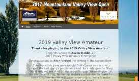 
							         2019 Valley View Amateur Event Portal :: Welcome - Golf Genius								  
							    