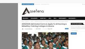
							         2019/2020 Admission Forms & Apply to All Nursing & Midwifery ...								  
							    