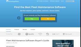 
							         2019's Best Fleet Maintenance Software | TechnologyAdvice								  
							    