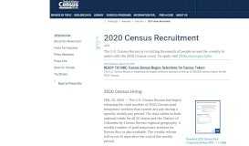 
							         2020 Census Recruitment - Census Bureau								  
							    