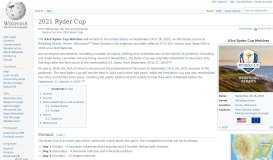 
							         2020 Ryder Cup - Wikipedia								  
							    
