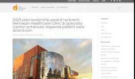 
							         2025 plan leadership award recipient: Hennepin Healthcare Clinic ...								  
							    