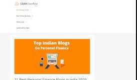 
							         21 Best Personal Finance Blogs in India 2019 - CashOverflow								  
							    