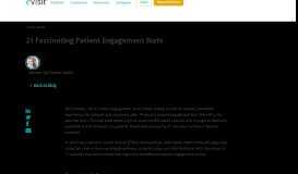 
							         21 Fascinating Patient Engagement Stats - The eVisit Blog								  
							    