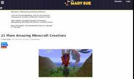 
							         21 More Amazing Minecraft Creations | Minecraft Models | The Mary Sue								  
							    