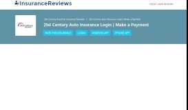 
							         21st Century Auto Insurance Login | Make a Payment								  
							    
