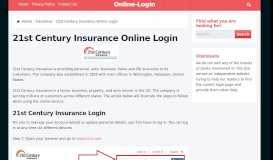 
							         21st Century Insurance Online Login								  
							    