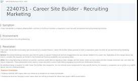 
							         2240751 - Career Site Builder - Recruiting Marketing - Support.sap.com								  
							    