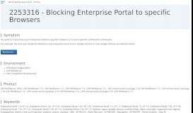 
							         2253316 - Blocking Enterprise Portal to specific Browsers | SAP ...								  
							    