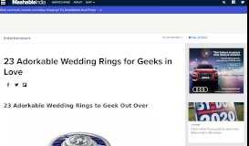 
							         23 Adorkable Wedding Rings for Geeks in Love - Mashable								  
							    