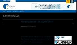 
							         23 August 2018 - Latest news | Planning Portal								  
							    