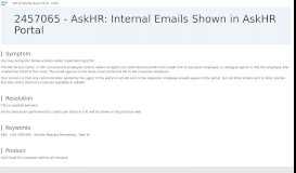 
							         2457065 - AskHR: Internal Emails Shown in AskHR Portal								  
							    