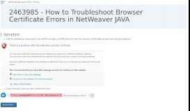 
							         2463985 - How to Troubleshoot Browser ... - SAP Support Portal								  
							    