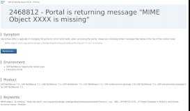 
							         2468812 - Portal is returning message 