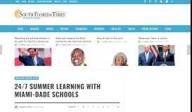 
							         24/7 summer learning with Miami-Dade schools | South Florida Times								  
							    