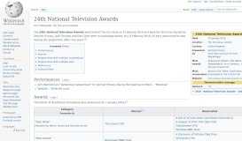 
							         24th National Television Awards - Wikipedia								  
							    
