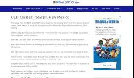 
							         25 GED Prep Classes in and around Roswell, New Mexico								  
							    