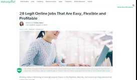 
							         25 Legit Online Jobs That are Easy, Flexible and Profitable								  
							    