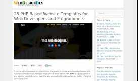 
							         25 PHP Website Templates for Web Developers and Programmers								  
							    