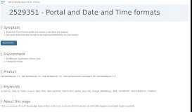 
							         2529351 - Portal and Date and Time formats | SAP Knowledge Base ...								  
							    