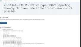 
							         2532344 - FOTV - Return Type 0002/ Reporting ... - SAP Support Portal								  
							    