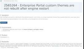 
							         2565264 - Enterprise Portal custom themes are not rebuilt after engine ...								  
							    