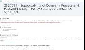 
							         2837627 - Supportability of Company Process and Password ...								  
							    
