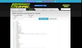
							         2841 console commands for Portal - GAMERCONFIG								  
							    