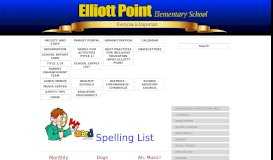 
							         2nd Grade Spelling List | Elliott Point Elementary School								  
							    