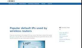 
							         2Wire routers - Login IPs and default usernames & passwords								  
							    