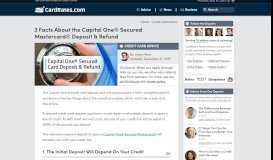
							         3 Facts About the “Capital One® Secured Mastercard ...								  
							    