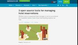 
							         3 free and open source tools for hotel reservation management ...								  
							    