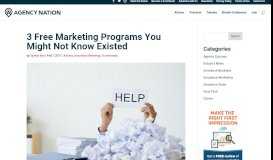 
							         3 Free Marketing Programs You Might Not Know Existed - Agency ...								  
							    