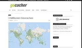 
							         3 Millionen Geocaches | GOCacher - Geocaching News Portal								  
							    