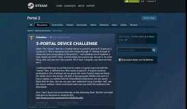 
							         3-PORTAL DEVICE CHALLENGE :: Portal 2 General Discussions								  
							    