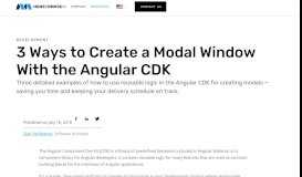 
							         3 Ways to Create a Modal Window With the Angular CDK - MentorMate								  
							    