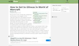 
							         3 Ways to Get to Gilneas in World of Warcraft - wikiHow								  
							    