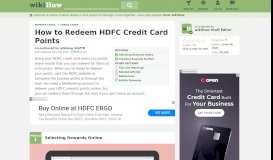 
							         3 Ways to Redeem HDFC Credit Card Points - wikiHow								  
							    