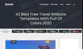 
							         30 Best Free Travel Website Templates With Full Of Colors 2019								  
							    