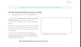 
							         30+ Best Free Video WordPress Themes 2019 - JustFreeThemes								  
							    
