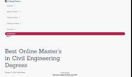 
							         30 Best Online Master's in Civil Engineering Degrees - College Choice								  
							    