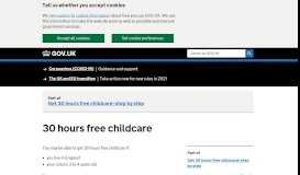 
							         30 hours free childcare - GOV.UK								  
							    