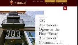 
							         303 Apartments Opens as the First 
